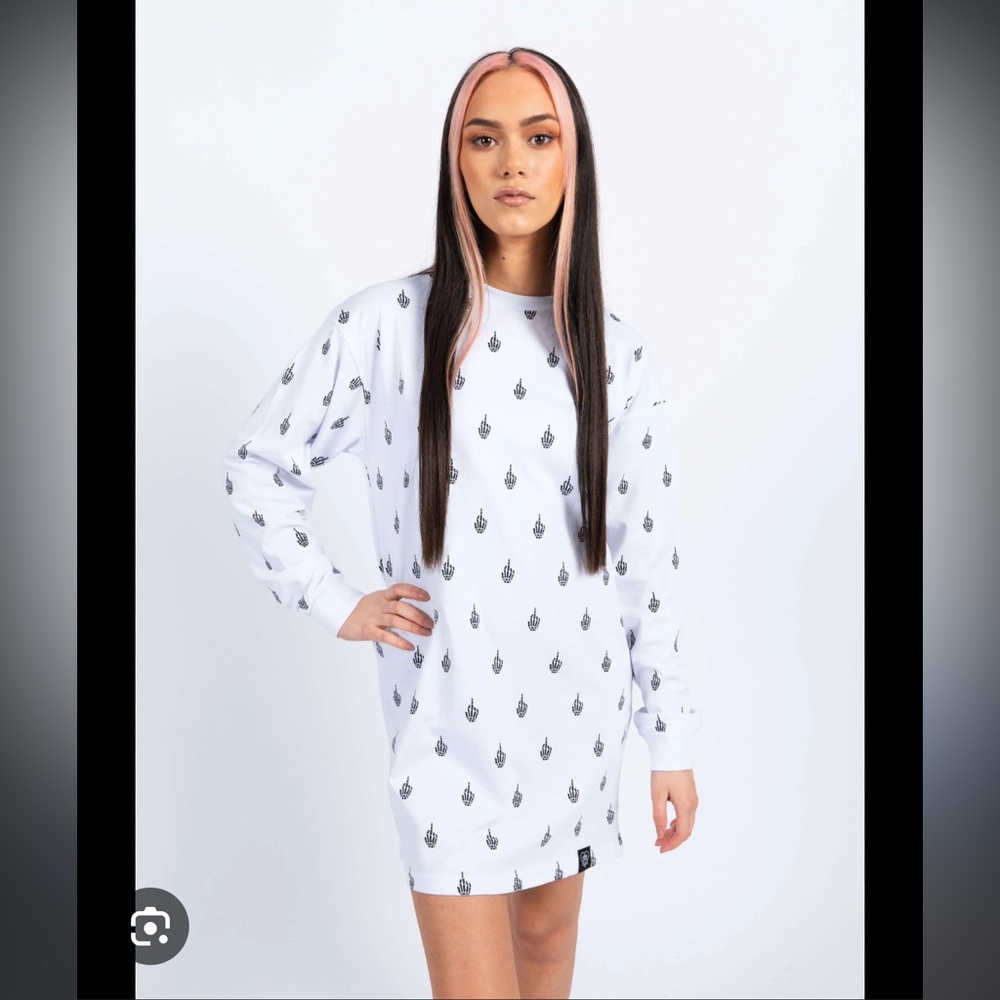 Bad Monday Long Sleeve Tee Dress